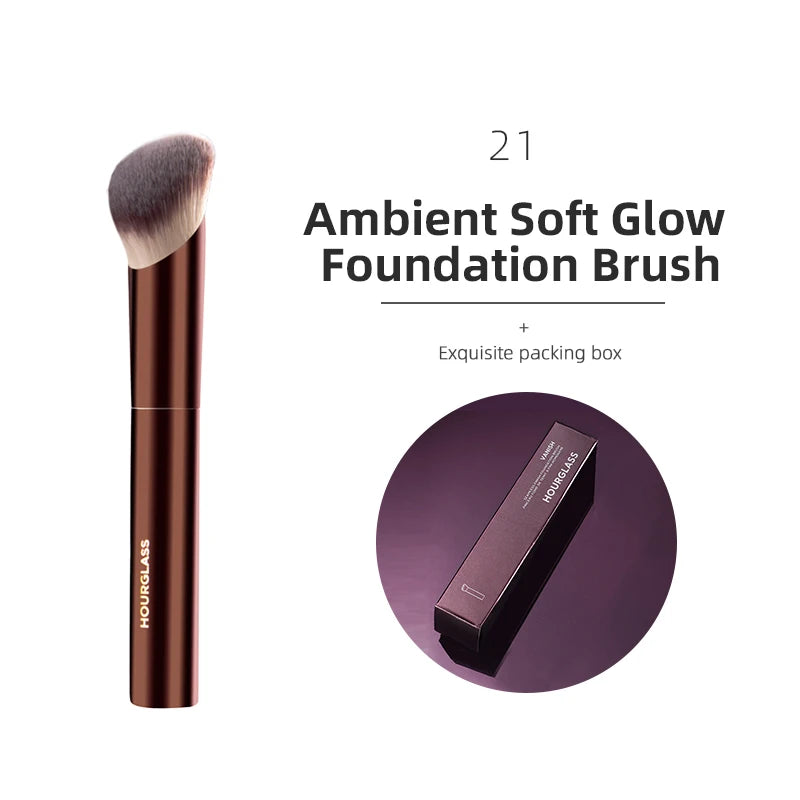 Hourglass Makeup Brushes Powder Foundation Concealer Blusher Bronzer Eye Shadow Eyebrow Eyeliner Sculpting Brush - 21