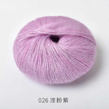 Crochet Mohair Yarn, Glisten Sequin Soft Yarn, DIY Knitting Thread for Sweaters, Baby Clothes, Shawls, Hats, Handmade Project