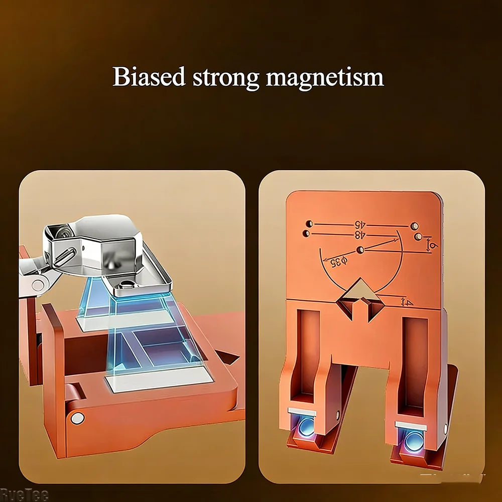 Magnetic Fixing Plate Hinge Installation Fixing Plate Portable Fixator Woodworking Cabinet Door Hinge Mounting Auxiliary Tool