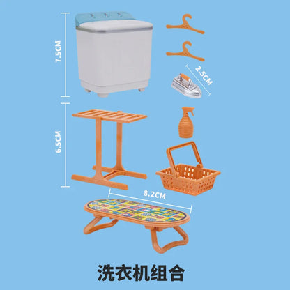 miniature items dollhouse furniture accessories living room bedroom supermarket shopping games family interaction doll kids t