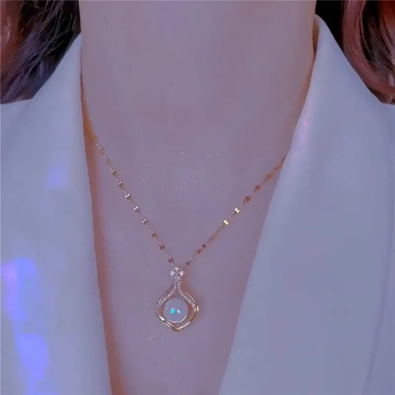 Vintage Butterfly Necklace Women Golden Stainless Steel Blade Snake Chains Aesthetic Charms Choker Women jewelry Gift To Muje