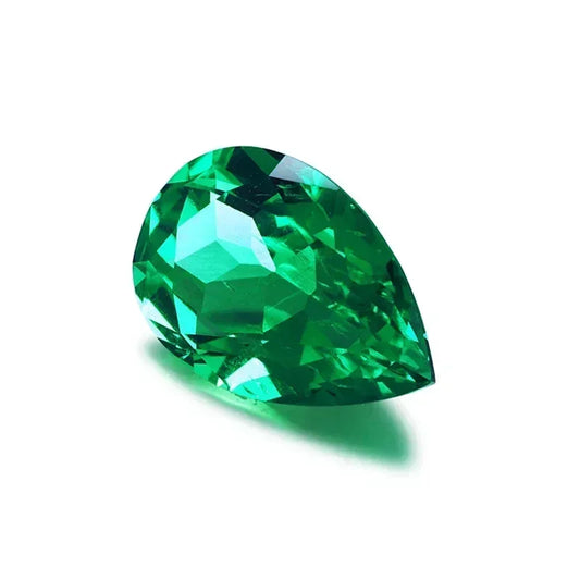 NEW Lab Grown Colombia Emerald Pear Shape Charms Green Gemstone for Diy Fine Jewelry Making Materials Selectable AGL Certif