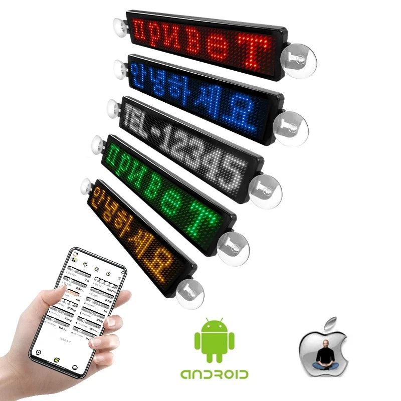 Advertising Screen LED Message Board DIY Programmable Scrolling Message for LED Car Display Car Rear Window Cafe Bar Store Si