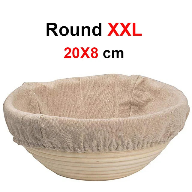 Handmade Rattan Bread Proofing Basket Natural Fermentation Sourdough Banneton Bread Basket Dough Rattan Wicker Baking Bowl - 