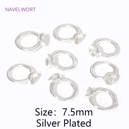 10/20Pcs 18K Gold Plated End Beads Tip,Brass End Caps For Jewelry Making,Connecting Rings For Jewelry,DIY Bracelets Accessori