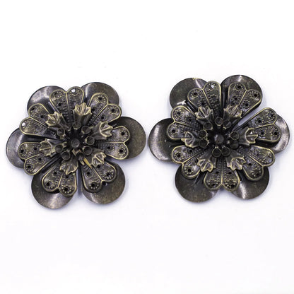 Pendants Wraps Metal Crafts Connectors Rose Flower Filigree Flower For Embellishments Scrapbooking Jewelry DIY Accessories
