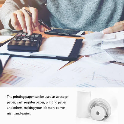 10Rolls 57x25 MM Thermal Paper White Children Camera Instant Print Kids Camera Printing Paper Replacement Accessories Parts