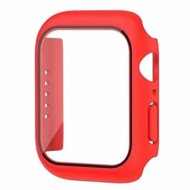 Glass+Cover For Apple Watch case 44mm 40mm 41 42 45 mm 49mm 46mm Screen Protector iWatch series Ultra 10 9 8 7 6 SE 5 Accesso
