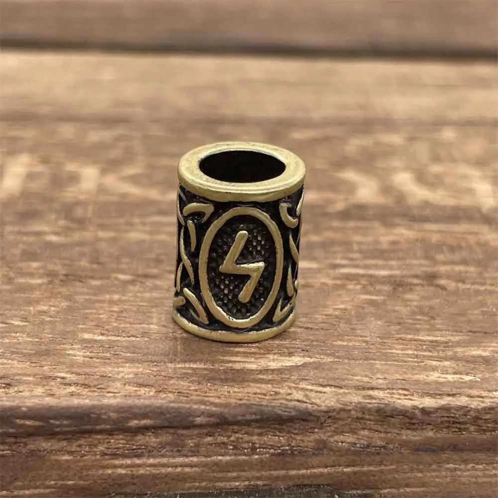 Nostalgia 1pcs Tree Of Life Bead For Hair Beard Braids Norse Runes Viking Symbols Beads For Bracelet Jewelry Making - SOWILO 