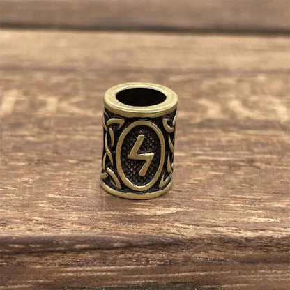 Nostalgia 1pcs Tree Of Life Bead For Hair Beard Braids Norse Runes Viking Symbols Beads For Bracelet Jewelry Making - SOWILO 