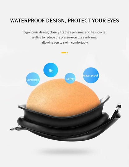 Unisex Adult Swimming Goggles – Anti-Fog Swim Glasses for Men & Women – Adjustable Silicone Waterproof Professional Swim Eyew