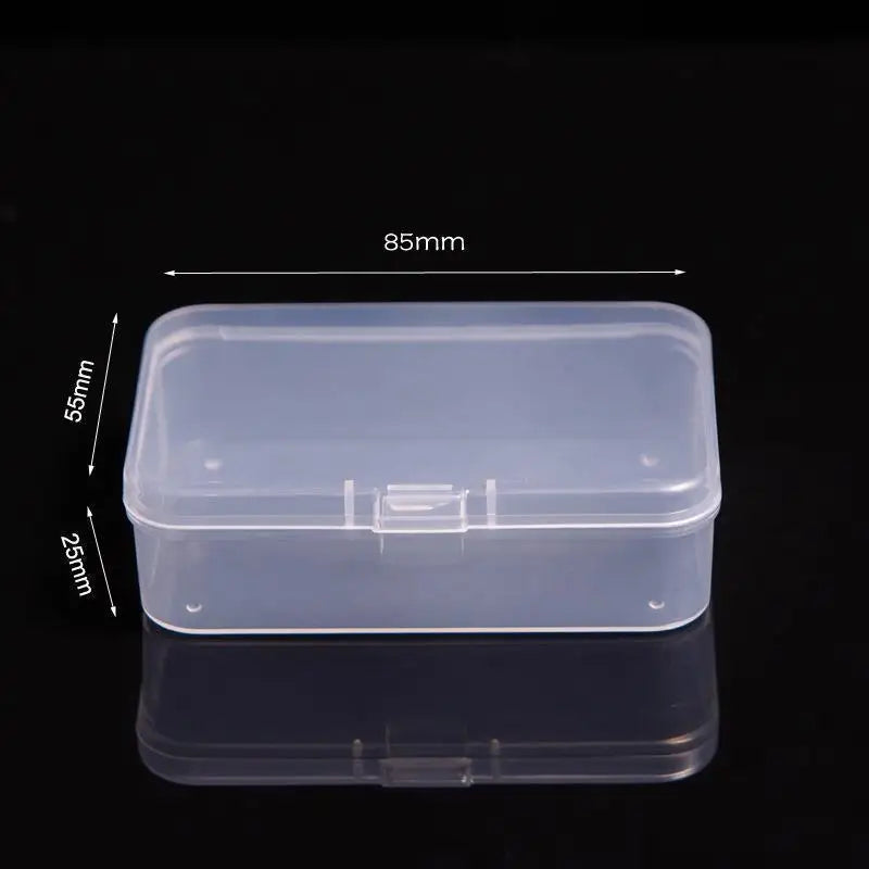 Mini Plastic Box Rectangular Box Translucent Box Packing Box Storage Box Dustproof Solid Strong Jewelry Storage Case Containe