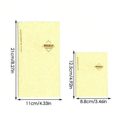 Fromthenon Traveler Notebook Weekly Plan Inner Page Journal Planner Decorative Notebook Replace Accessories Stationery