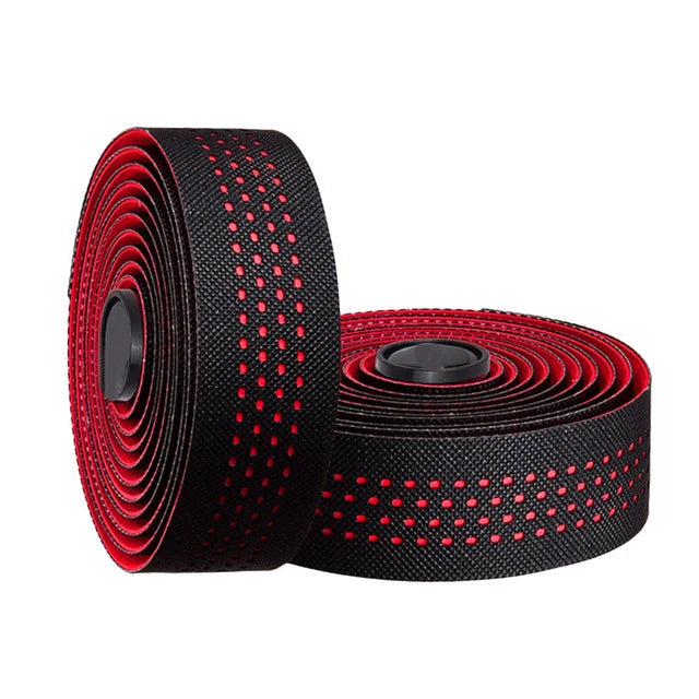1pair Perforated Breathable Handlebar Tapes Non-slip Road Bike Bar Tape EVA/PU Soft Anti-Vibration Wrap Tape Durable Bar Bart