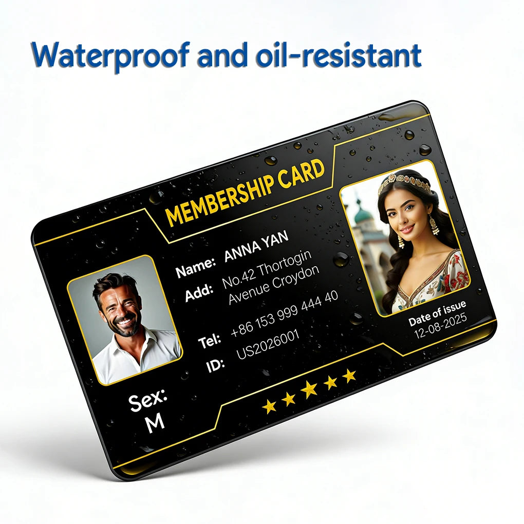 Custom 1 PCS Fan Club Membership Card PVC Plastic VIP Loyalty Card for Influencers Supporters Commemorative Worldwide Shippin