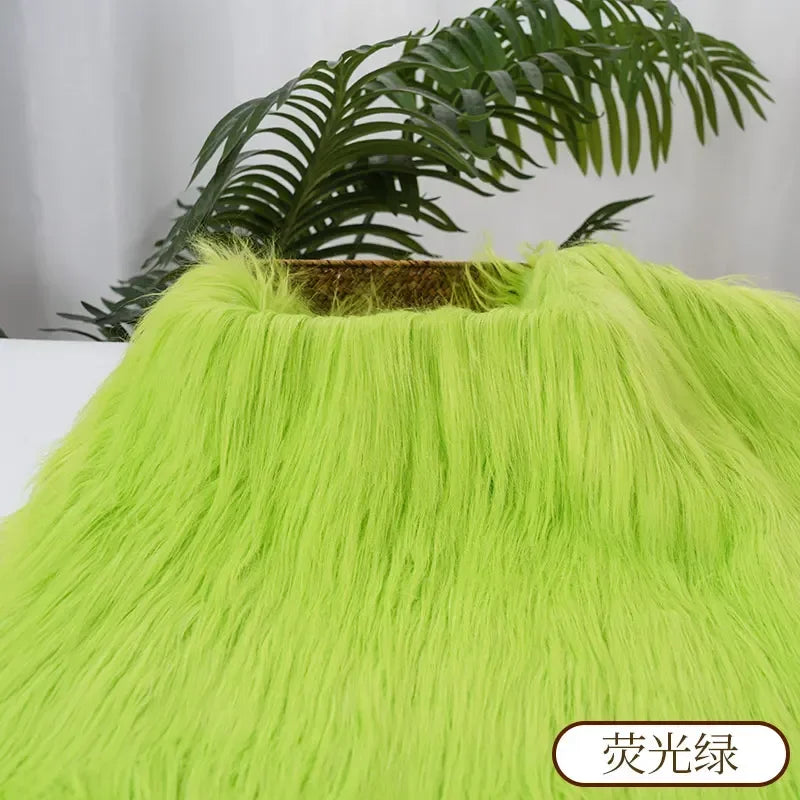 25x45cm 9cmPile Faux Fur Fabric For Sewing Doll Toy Beard Hair DIY Patchwork Material Accessories Home Decoration Cosplay Fab