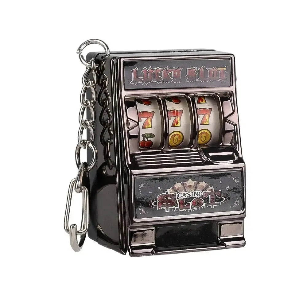 Mini Gambling Slot Machine Key Chains Creative Arcade Pocket Fruit Lucky Jackpot Gadget Antistress Toy Funny Games Keychain R