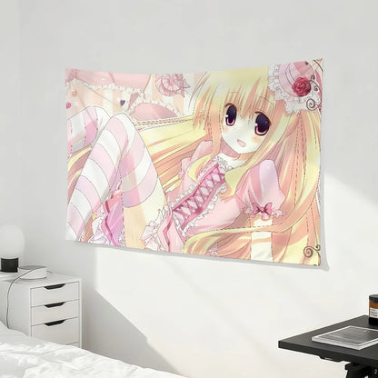 Flag Anime Moe For Room Dorm Girl Party Hogar Art Bedside Living Room Wall Hanging Y2k Garden Decor Cutecore Banner Gift