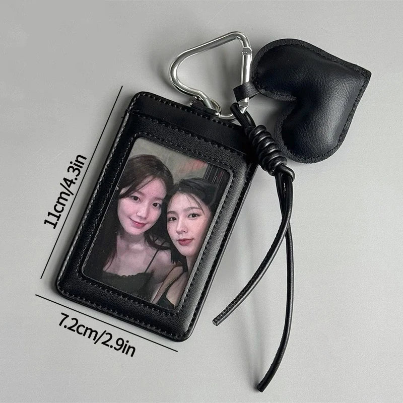 Kpop Photocard Holder Binder Photo Card Holder 3inch Idol Binder Photocard Display Keychain Protective Cover Photo Albums - S