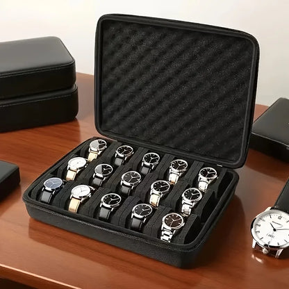 Advanced Watch Storage Box, 15 Card Slot Watch Storage Box, Portable Jewelry Storage Box,Display Cabinet, Suitable For Home