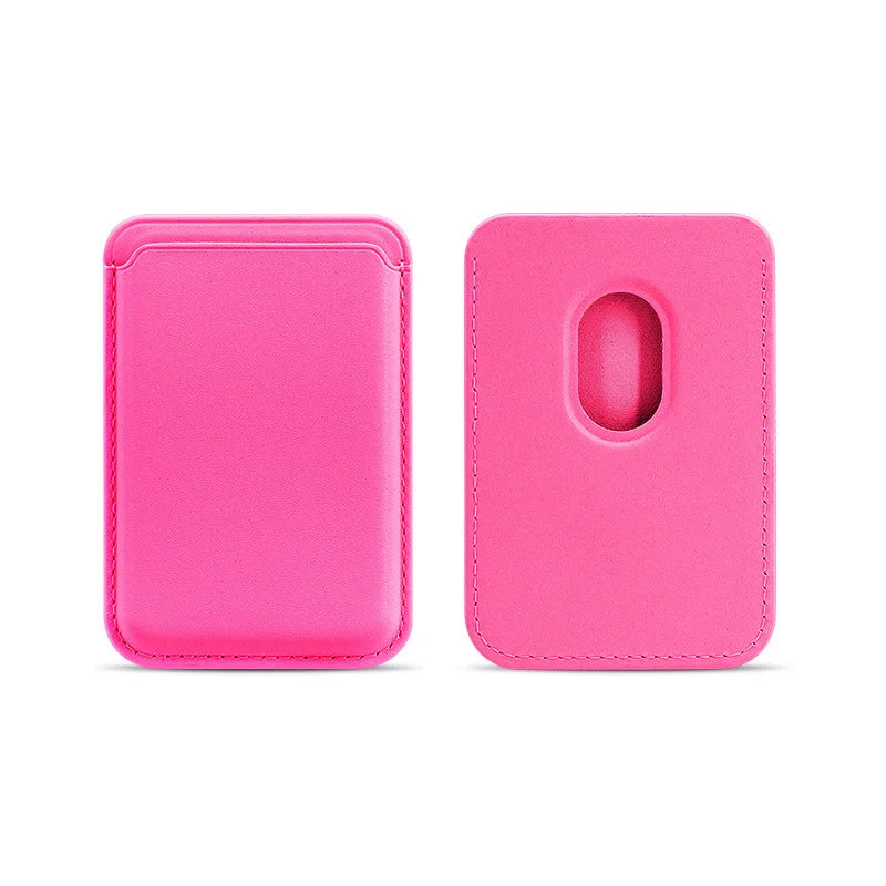 Magnetic Card Holder Leather PU Card Sleeve ID Card Holder Mobile Phone Back Sticker Bag For Magsafe iPhone 17 Card Holder Co