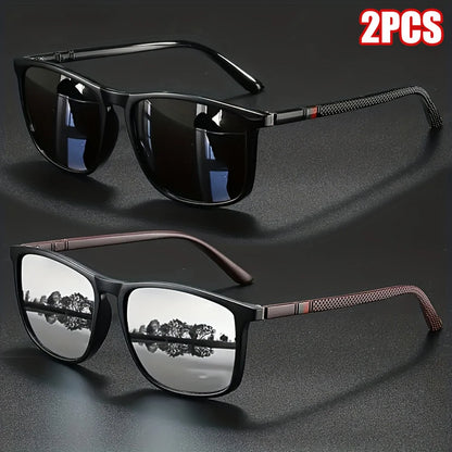 1_2pcs Luxury Square Vintage Polarized Cycling Sunglasses UV400 Men Women Fashion Eyewear Travel Driving Fishing Sun Glasses 