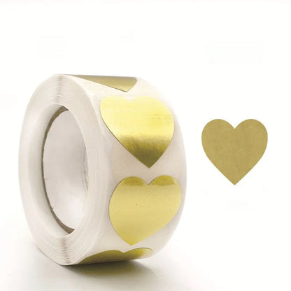 500 pcs / 1 Roll, Kraft Round Self-Adhesive Label Paper Items Classification Name Stickers Personalized Labels