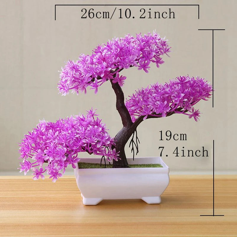 Artificial Tree Bonsai Simulation Plants Pot Plants for Garden Table Home Room Bedroom Decoration Outdoor Fake Plant Ornament