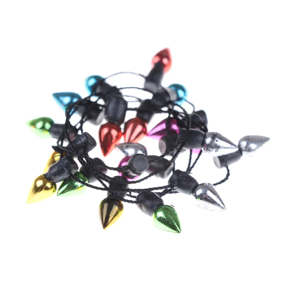 1m/0.5m Multi-coloured Dollhouse Miniature A String plastic Christmas light DIY Dollhouse Miniature Mini Furniture String Lig