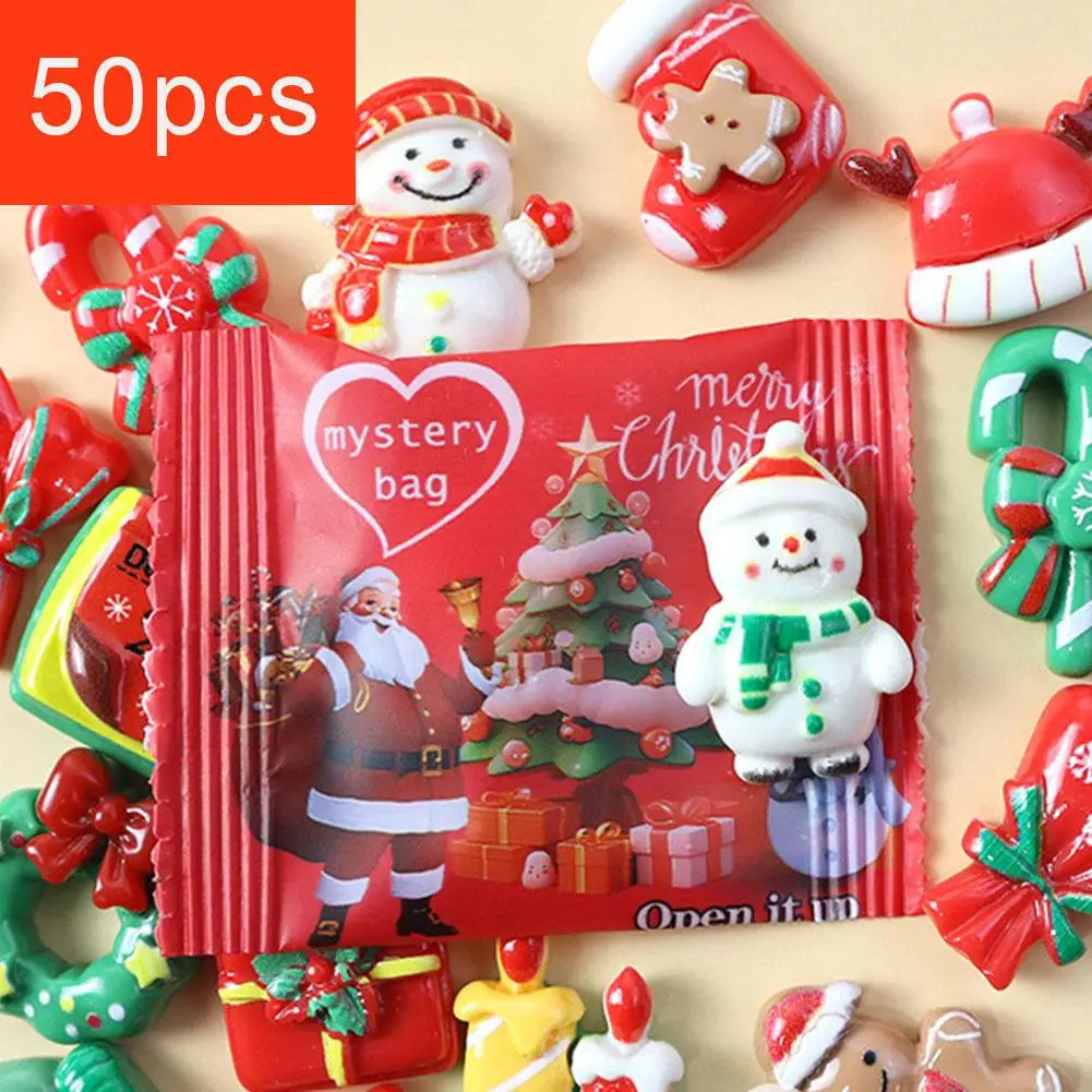 50pcs Surprise Blind Bags Glow In The Dark Mini Resin Animals Dollhouse Miniature Figures Ornament Fairy Garden Accessories