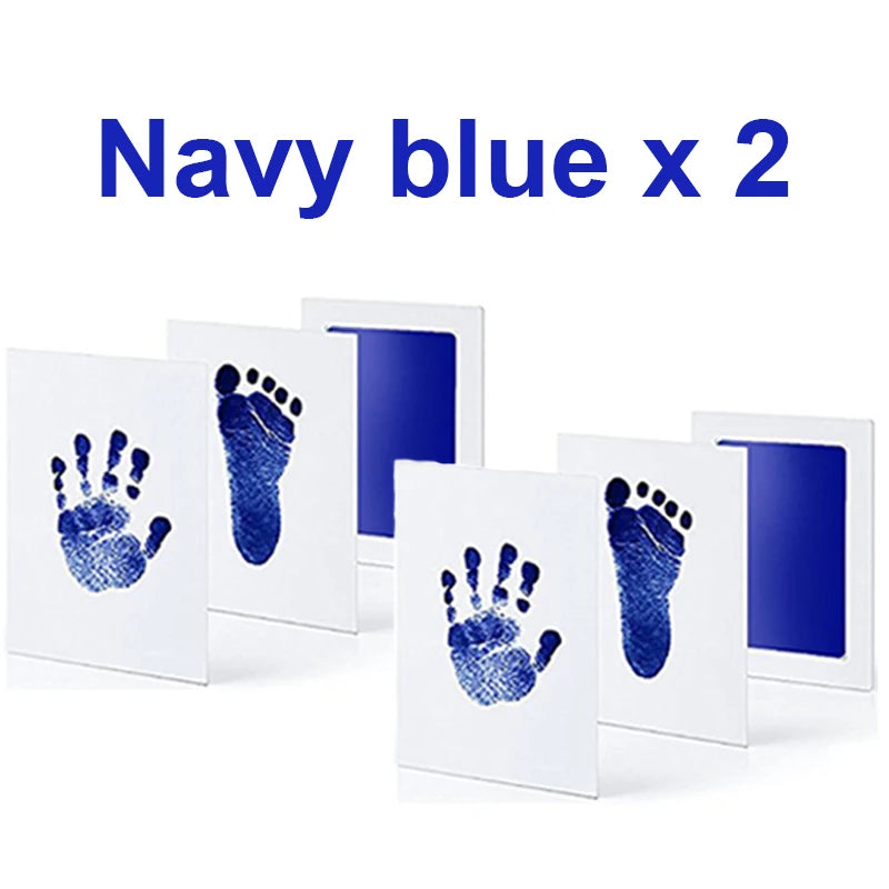 Baby Care Non-Toxic Baby Handprint Footprint Imprint Kit Baby Souvenirs Casting Infant Footprint Ink Pad Infants Clay Toy Gif