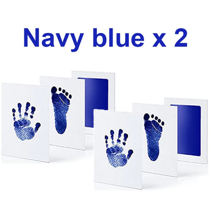 Baby Care Non-Toxic Baby Handprint Footprint Imprint Kit Baby Souvenirs Casting Infant Footprint Ink Pad Infants Clay Toy Gif