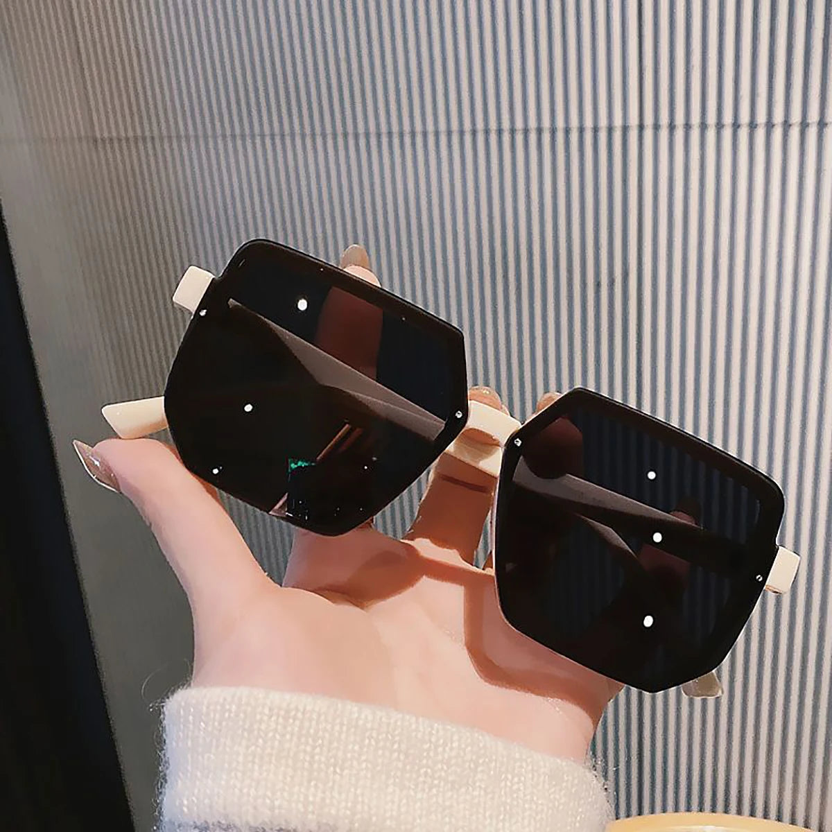 Big Frame Vintage Sunglasses Women Men Brand Square Sun Glasses Retro Eye Glasses Goggle for Male Female Polygon Sunglasses ﻿