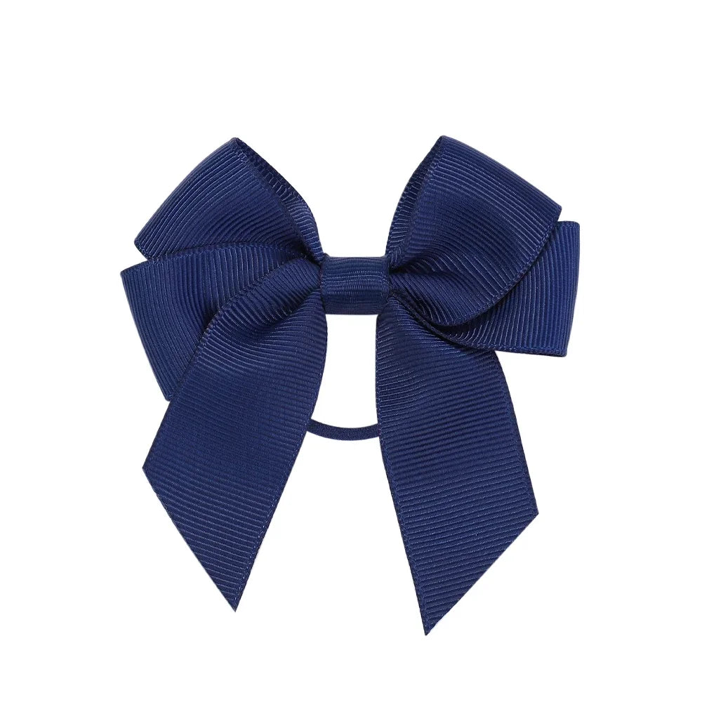 3.15inches Solid Color Hair Ribbon Hair Band for Girls Toddler Cheer Up Bows Head Rope Kids Headwear Ponytail Hair Accessorie