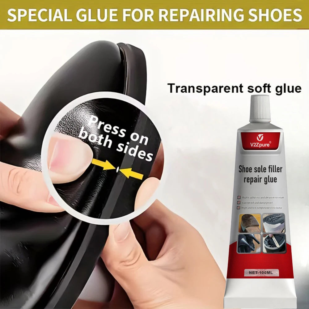 Waterproof Transparent Shoe Sole Repair Glue Super Strong - Durable Sealant for Crack Filling, Repair Paste for Rubber Materi
