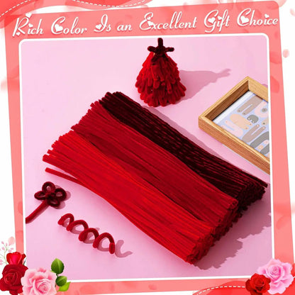 500PCS Pipe Cleaners Craft, Chenille Stems Assorted Sticks Bulk Pipe Cleaner Craft Supplies for DIY Craft Creative Projects