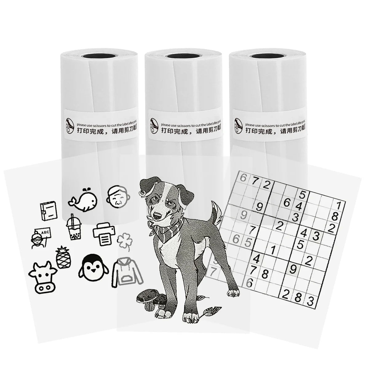 Thermal Mini Printer, Portable Inkless Sticker Maker,Bluetooth Free Cut Small Pocket Printer for Children DIY 57mm Photo Prin