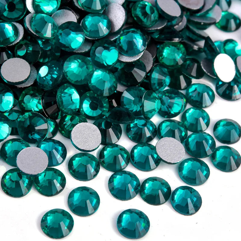 Billow Blue Series Non Hotfix Rhinestones SS6-SS30 Nail Charm Art Flatback Crystals Super Glitter Glass Strass for DIY Craft 