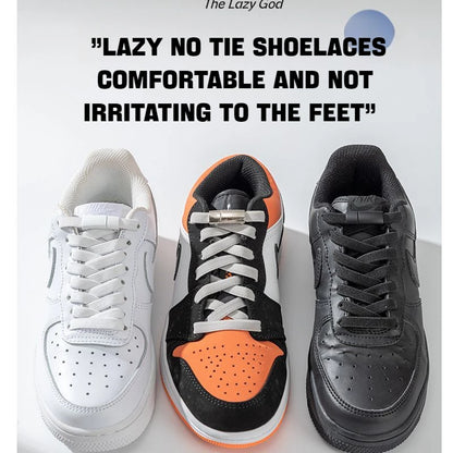 1Pair Magnetic Lock Shoelaces without ties Flat Elastic Laces Sneakers Boots No Tie Shoelace Rubber Bands for Shoes Accessori