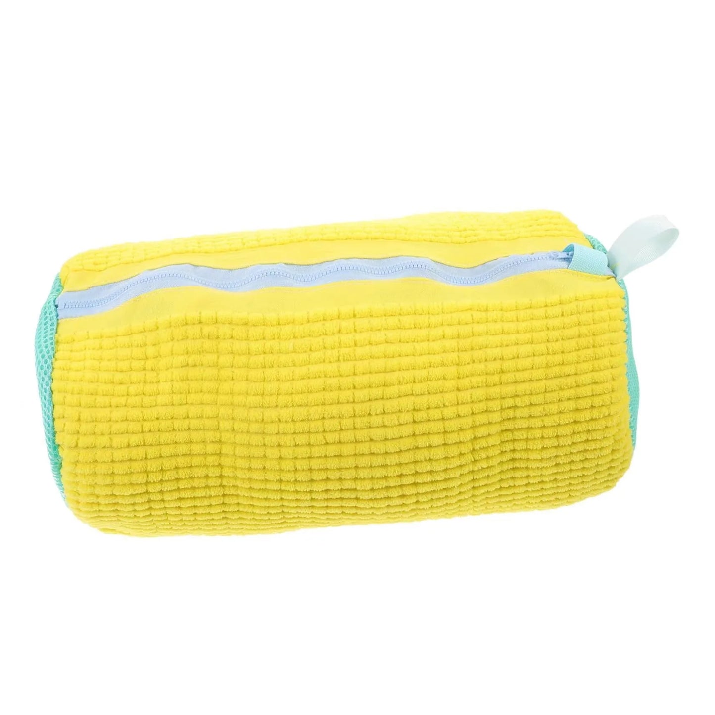 Durable Shoe Washing Machine Bag for All Shoe Types-Yellow with Blue Zipper,Ideal for Sneakers and Casual Shoes,Laundry Wash 