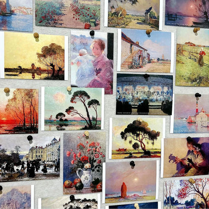 30 Sheets/Set Famous Artists Series Poster Postcards Art Greeting Card Oil Painting Wish Card For DIY Gift Decoration Message