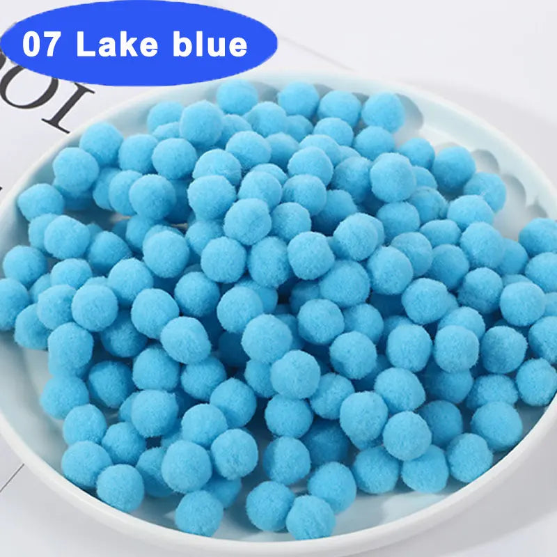 30-300Pcs Soft Pom Poms Fluffy Balls Pompon Mixed 40Colors Pompom Fur Ball for Kids DIY Craft Wedding Decor 8/10/15/20/25/30m