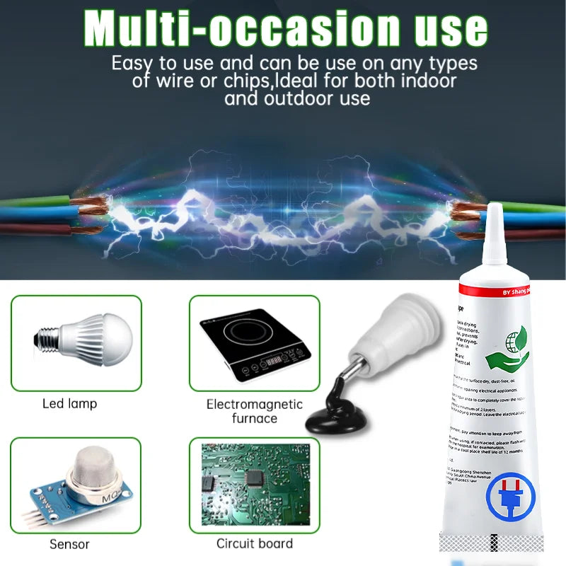 Waterproof Liquid Electrical Tape Rubber Insulating Cable Wire Coat Glue Insulation Adhesives Sealer Home Fix Line Glue