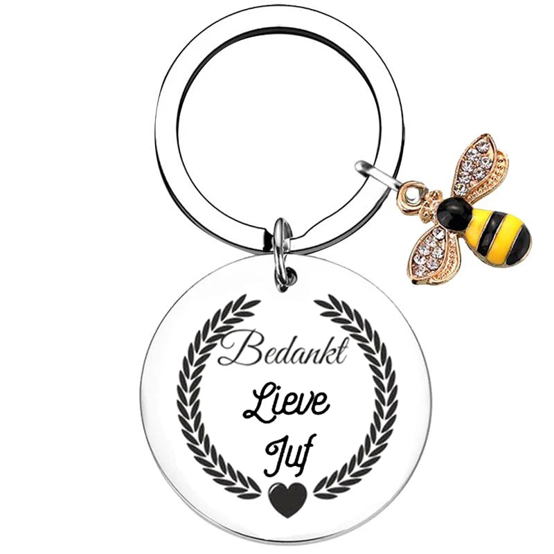 Dutch liefste juf Teacher Gifts for Women Teacher Keychain Teacher Appreciation Gifts thank You Gifts for Teachers