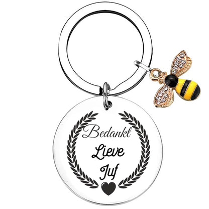 Dutch liefste juf Teacher Gifts for Women Teacher Keychain Teacher Appreciation Gifts thank You Gifts for Teachers
