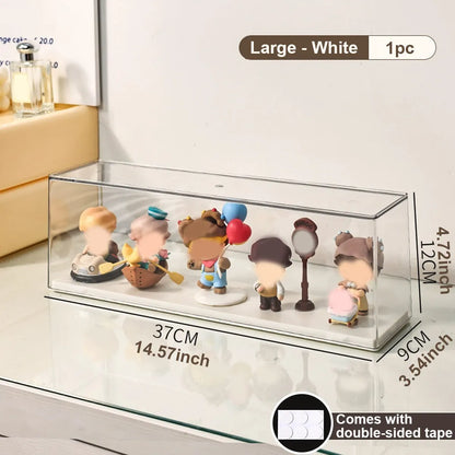 Transparent doll Display Cabinet, Dust-Proof Storage Box for Collectibles, doll and doll Display Rack, Stackable Storage Box 