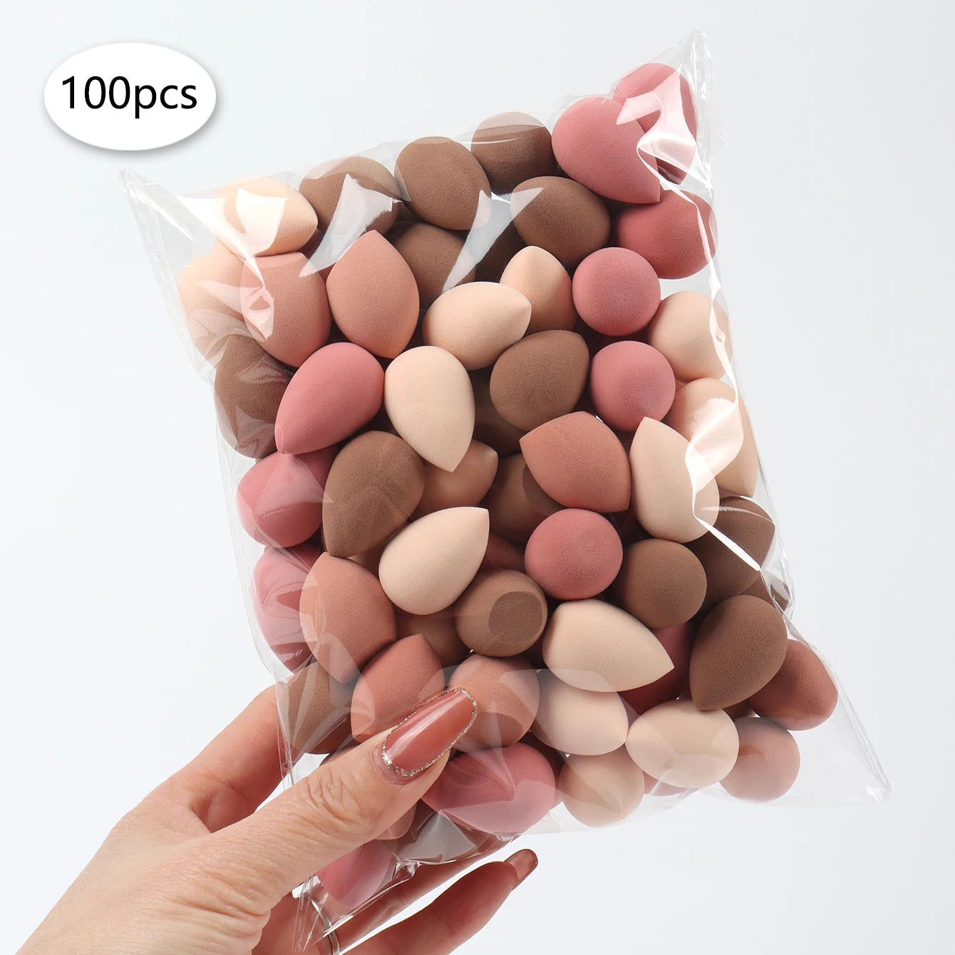 10/20/30/50/100Pcs Mini Makeup Sponge, Expands When Exposed to Water, Suitable for All Skin Types