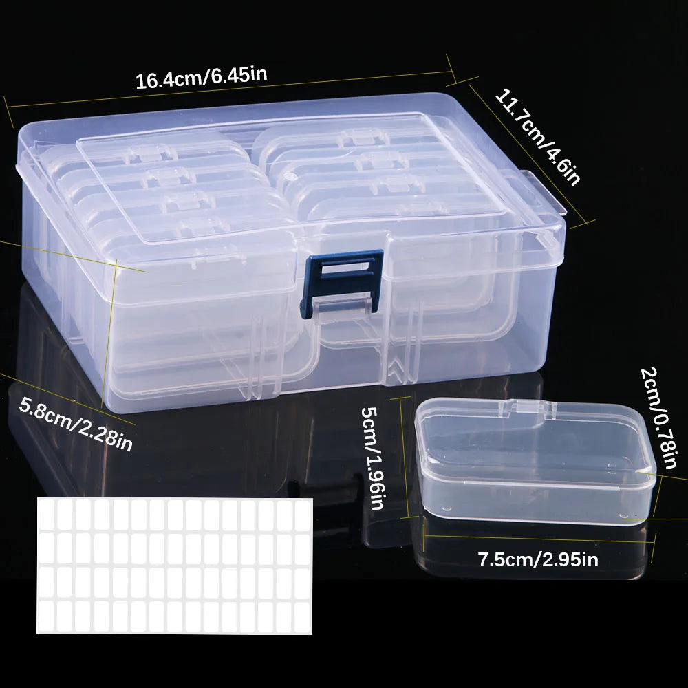DIY Diamond Painting Embroidery Storage Box, Nail Art Jewelry Rhinestone Mosaic Storage Container, Multifunctional Storage Bo
