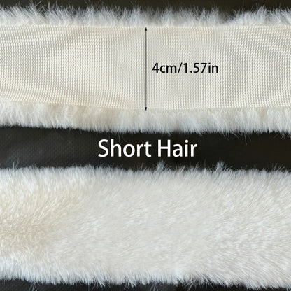 1m Faux Rabbit Fur Ribbon Trimming Fabric Soft Fluffy Plush Hair Tapes Stripe Fabric For DIY Garment Crafts Sewing Accessorie