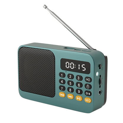 Bluetooth 5.0 Portable FM Radio Small Emergency Recargable Sound Box Mini Vintage Speaker Mp3 Player Support TF Card USB Driv